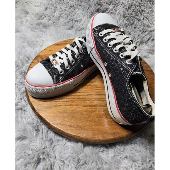 Y2K Skecher Womens Size 8.5 Sparkle Platform Low Embroidered Floral Bottom Shoes - Picture 2 of 10